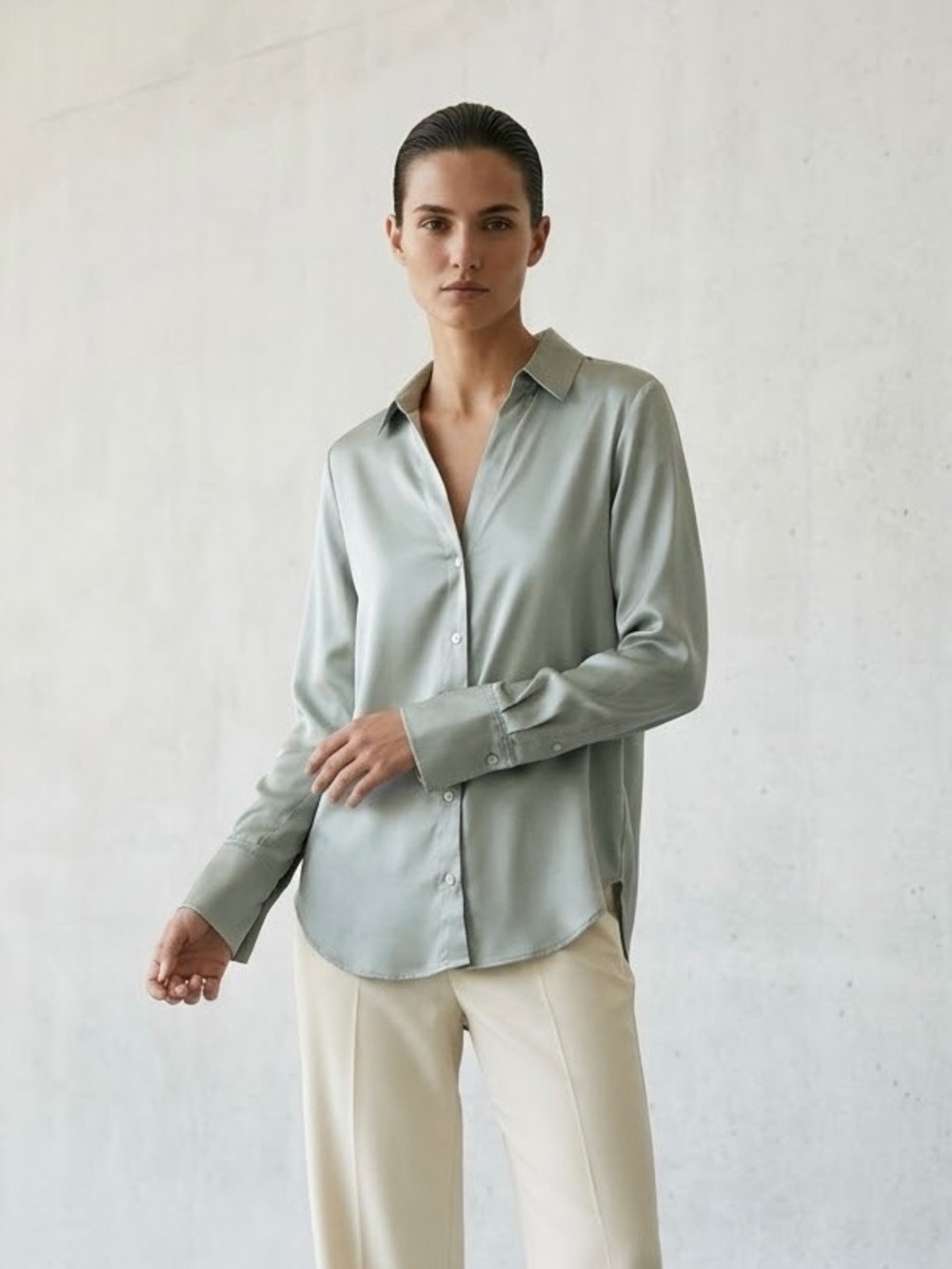 H&M satin shirt